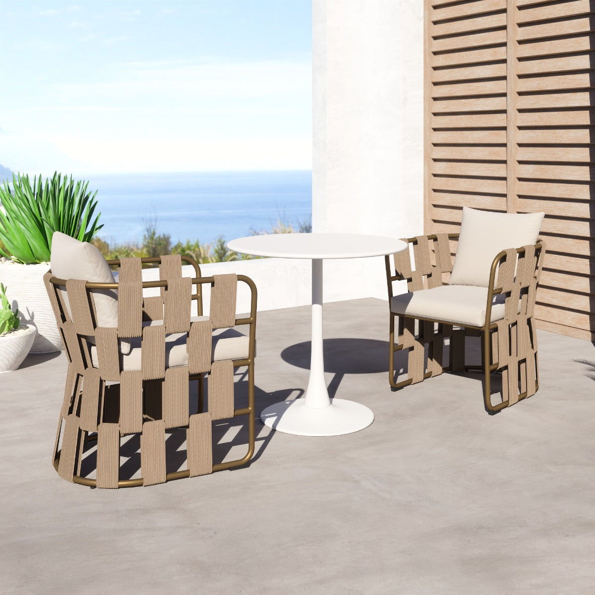 Quadrat Dining Chair White - Elite Maison