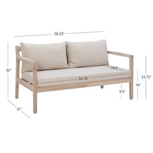 Svana Beige Natural 2 Seater Sofa