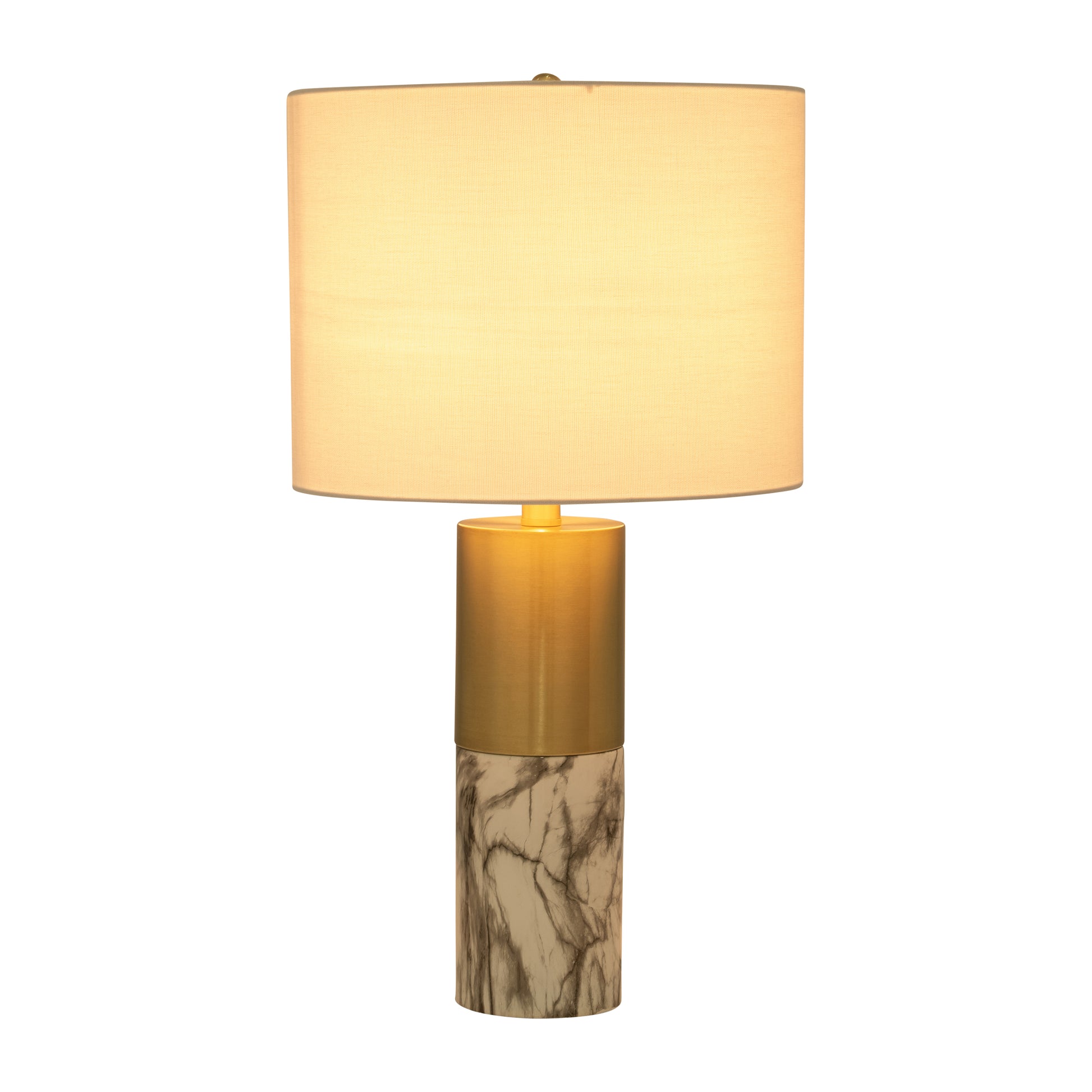 S/2 Metal 24" Table Lamp, White - Elite Maison