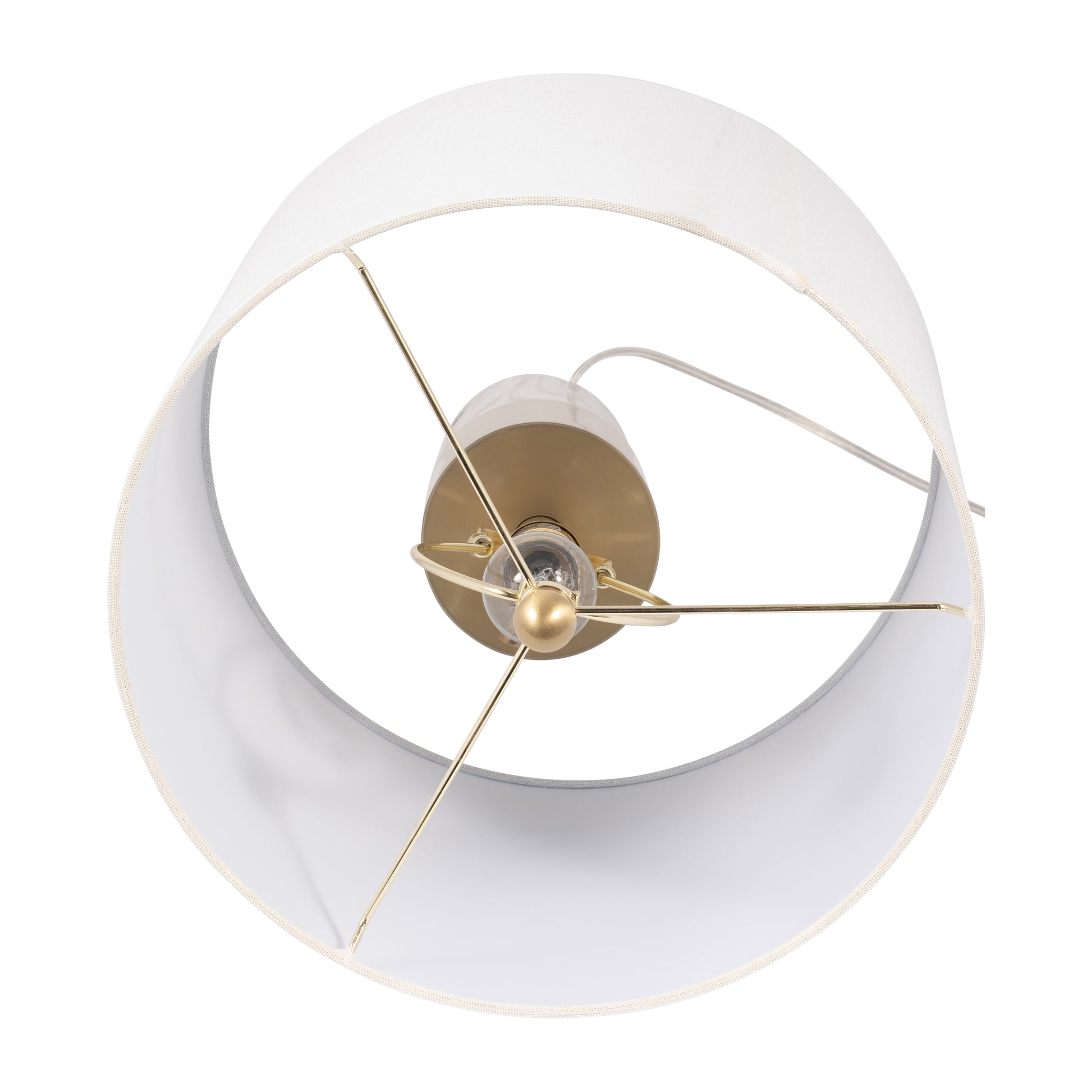 S/2 Metal 24" Table Lamp, White - Elite Maison