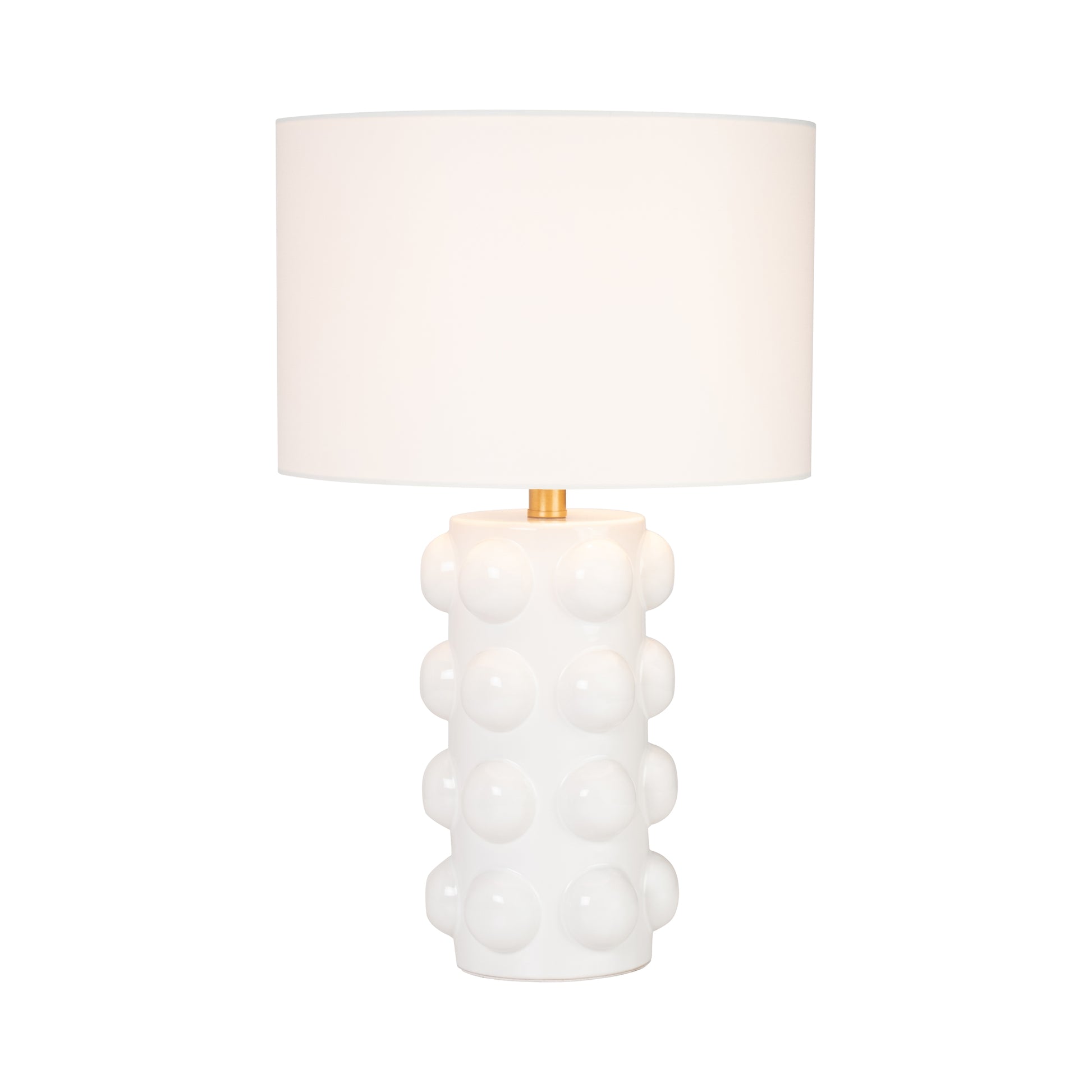 Ceramic 22" Bubble Table Lamp, White - Elite Maison
