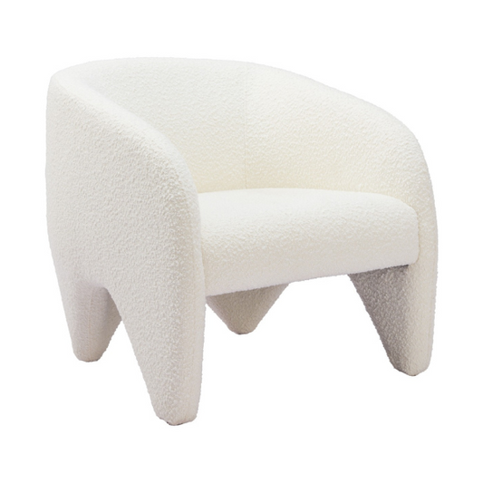 Lopta Accent Chair White - Elite Maison