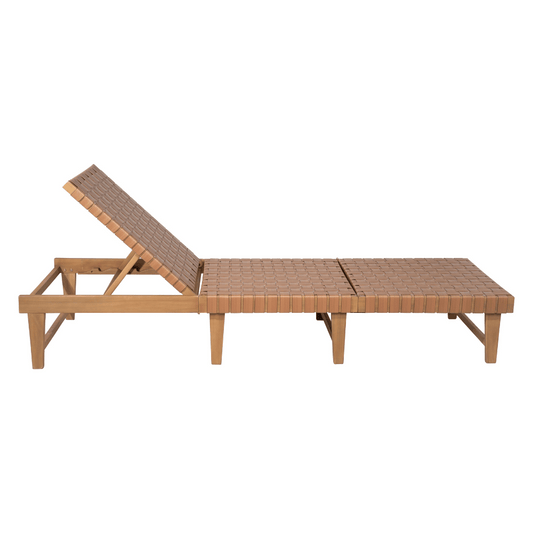 Breath Chaise Lounge Brown - Elite Maison