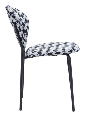 Clyde Dining Chair Geometric Print - Elite Maison