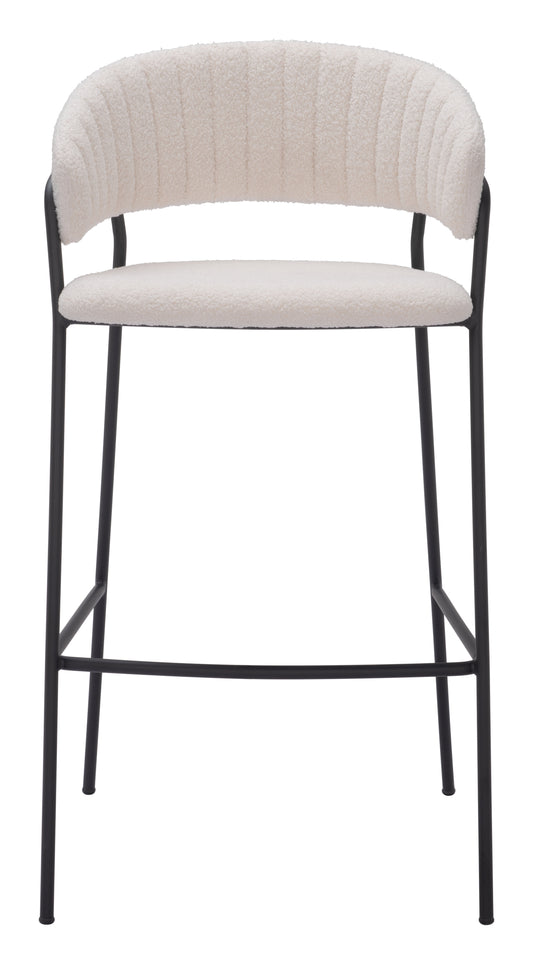 Josephine Barstool Cream - Set of 2 - Elite Maison
