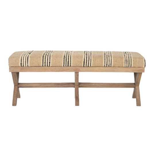 Solis Brown Base Upholstered Accent Bench - Elite Maison