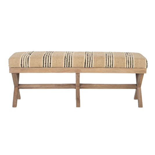 Solis Brown Base Upholstered Accent Bench