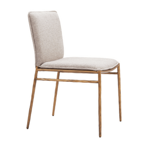 Nordvest Dining Chair Beige & Gold