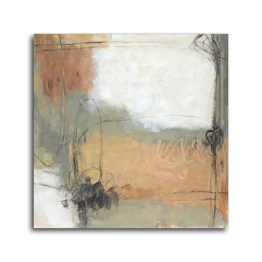 Harvest 40x40" Hand-Painted Abstract | Terracotta & Ochre | Elite Maison