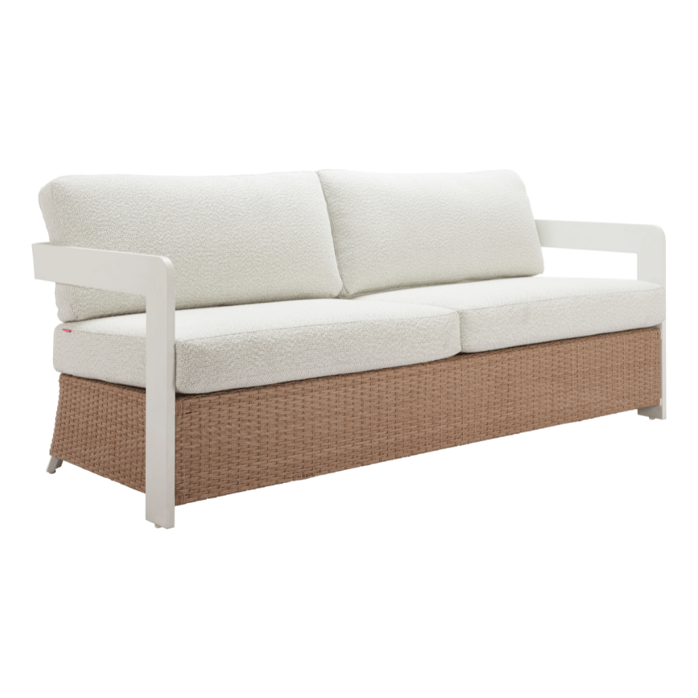 Gelo Sofa White & Brown - Elite Maison