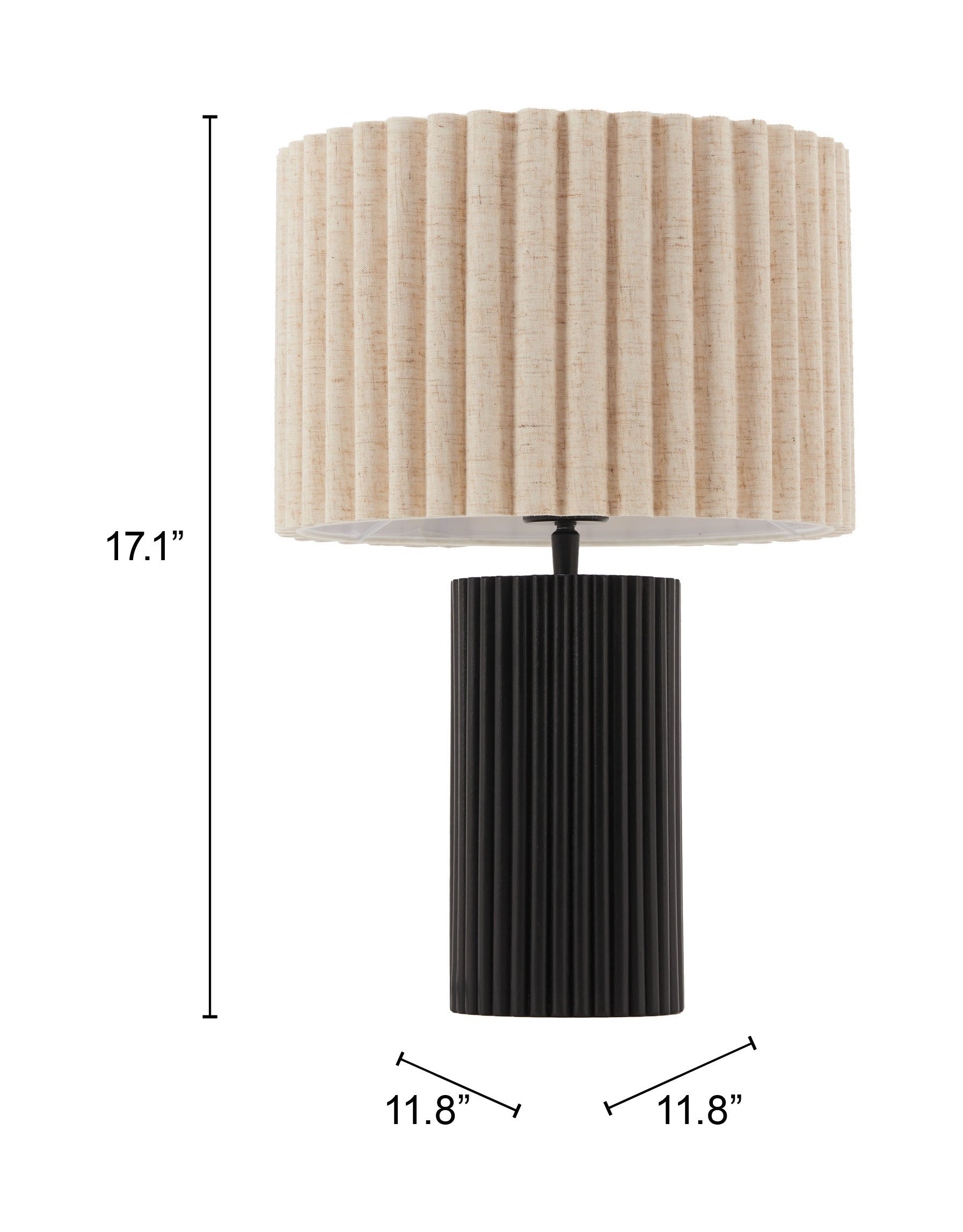 Aurora Table Lamp Beige & Black - Elite Maison
