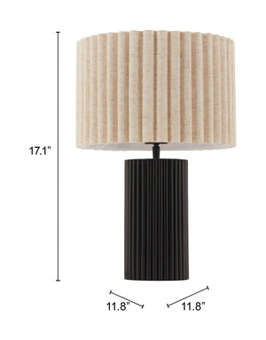 Aurora Table Lamp Beige & Black - Elite Maison