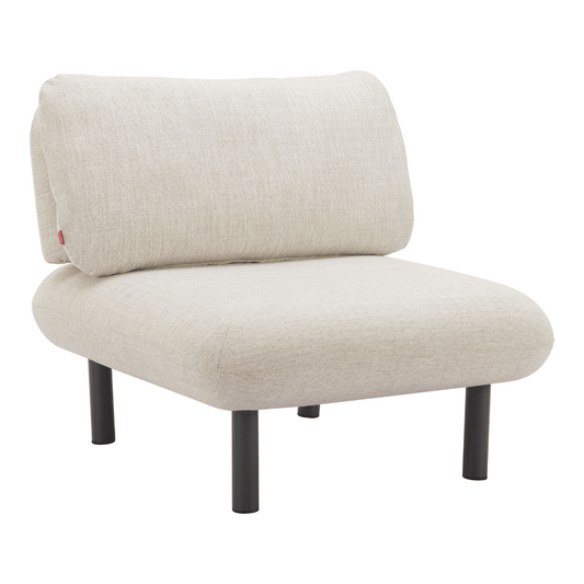 Beige Aperto Accent Chair by Zuo featuring a modern design and comfortable upholstery in a stylish living room setting.