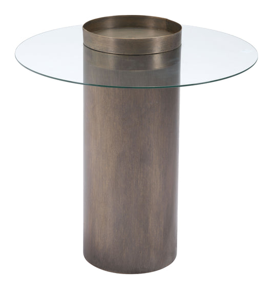 Emi End Table Antique Bronze - Elite Maison