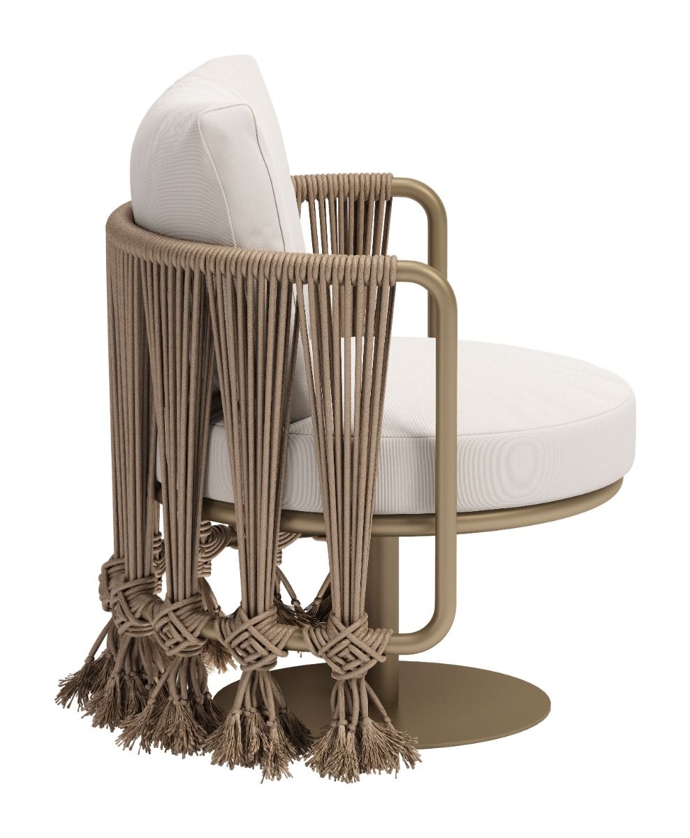 Uzel Accent Chair White - Elite Maison