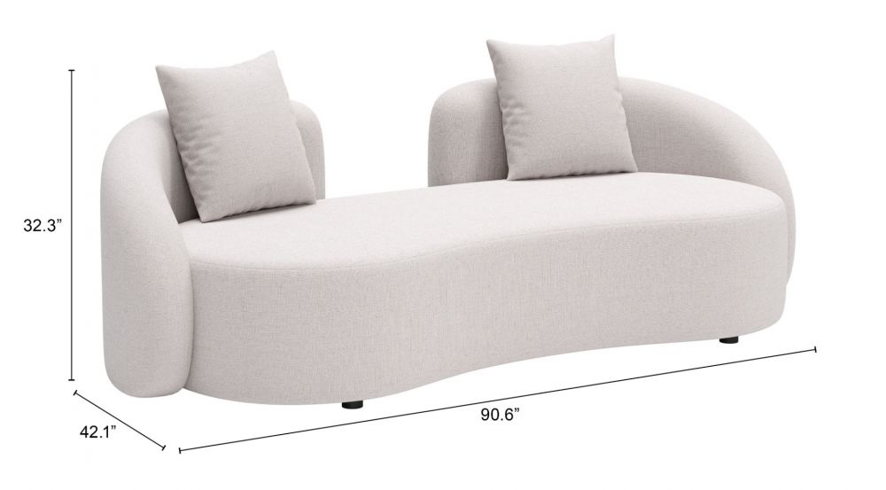 Sunny Isles Loveseat Beige - Elite Maison