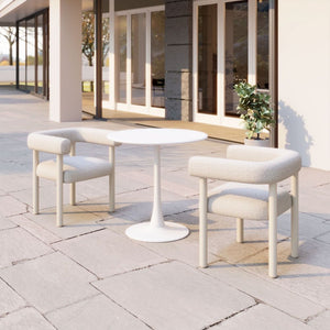 Sunbath Dining Chair (Set of 2) White - Elite Maison