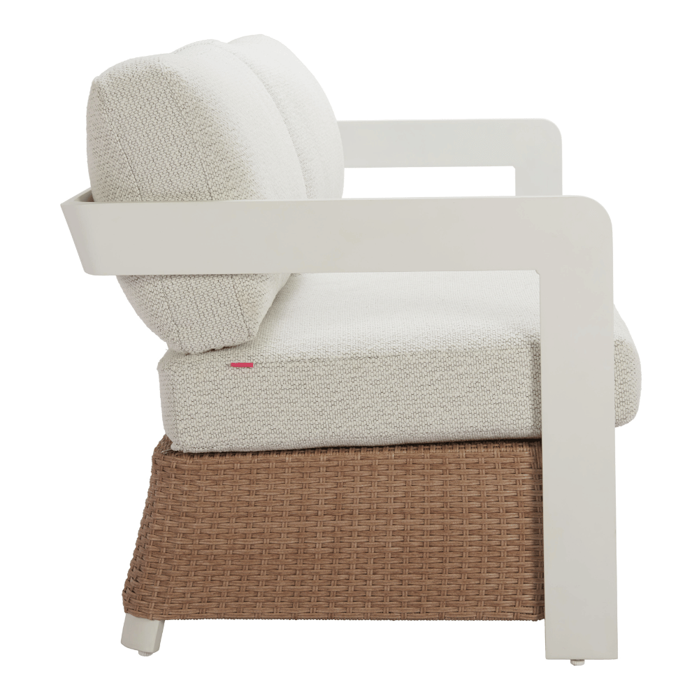 Gelo Sofa White & Brown - Elite Maison