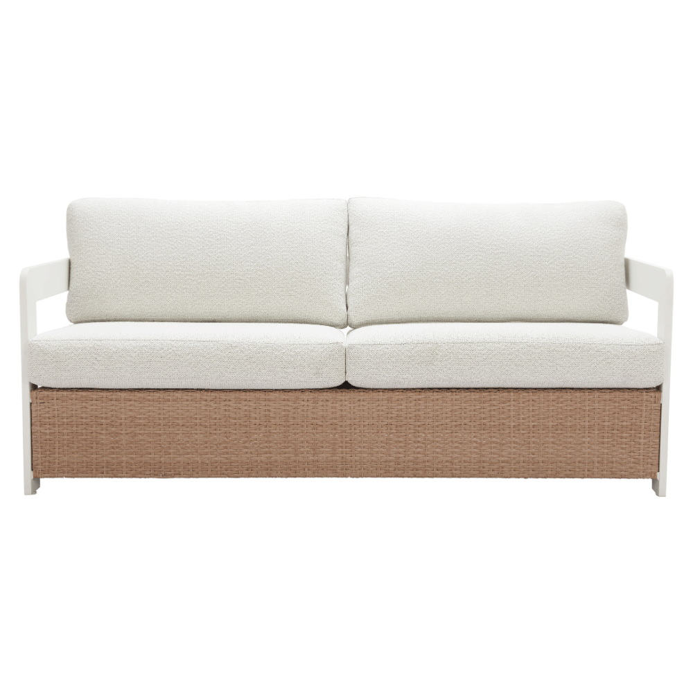 Gelo Sofa White & Brown - Elite Maison