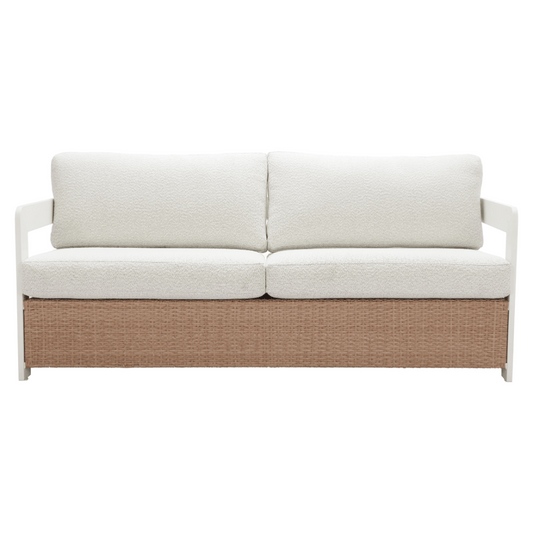 Gelo Sofa White & Brown - Elite Maison