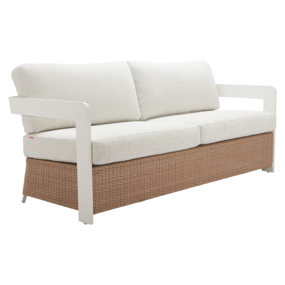 Gelo Sofa White & Brown - Elite Maison