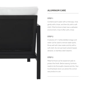 Alora Aluminum Natural Loveseat