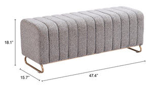 Pender Bench Stone Gray