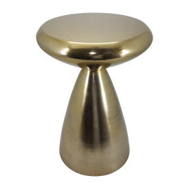 Metal, 23" Hourglass Accent Table, Gold - Elite Maison