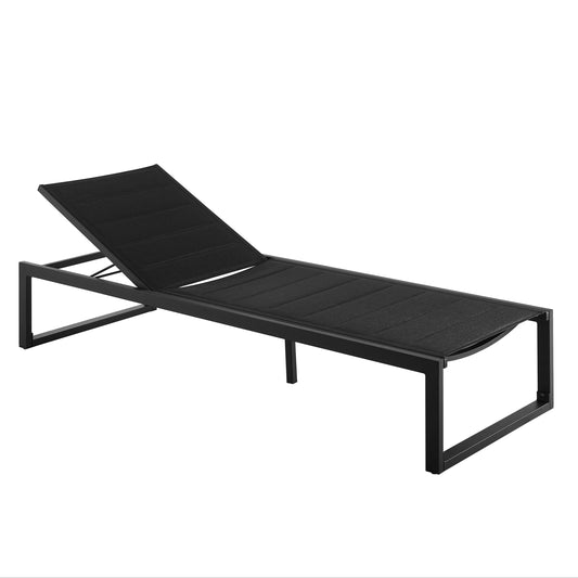 Alora Aluminum Chaise Lounge Black