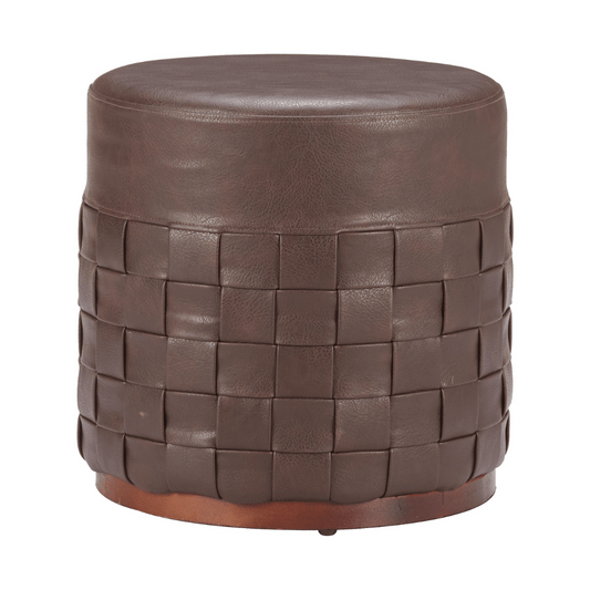 Zuo Filo Ottoman in espresso with rich textured fabric and modern architectural design, serving as a stylish ottoman or bench.