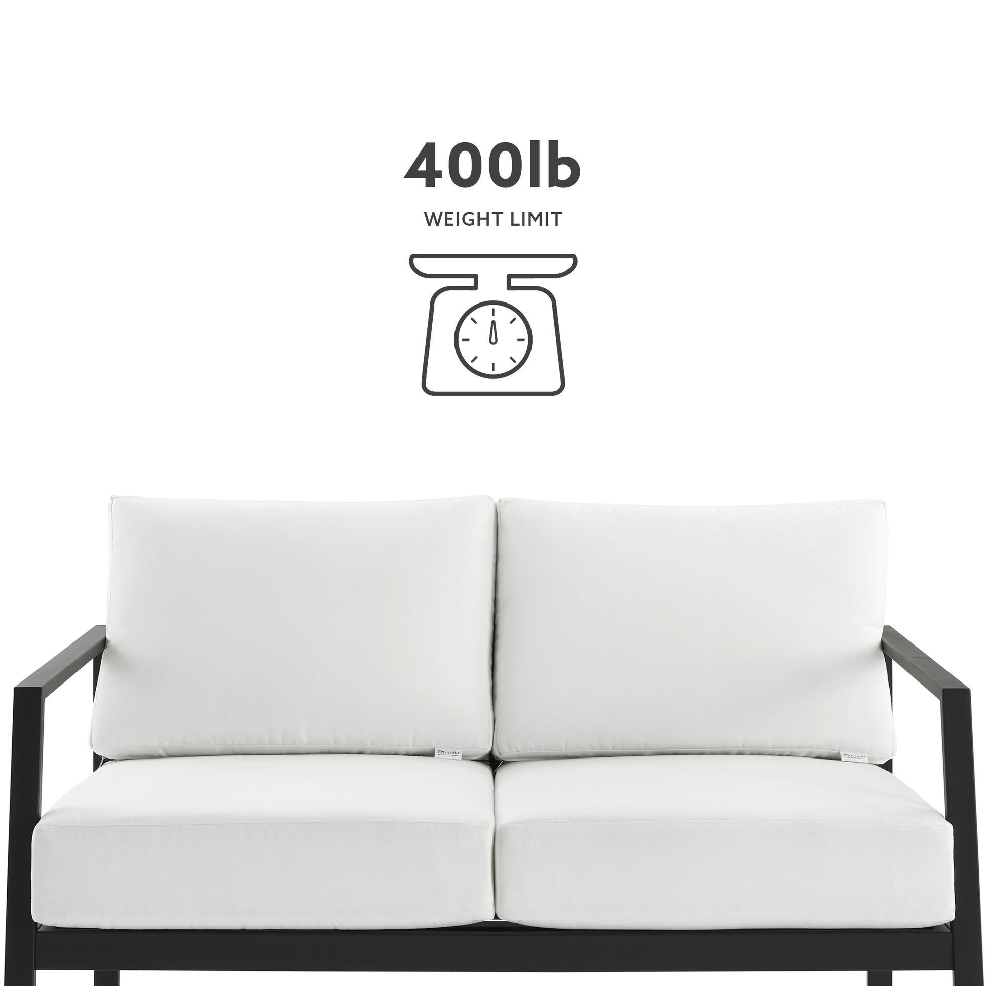 Alora Aluminum Natural Loveseat