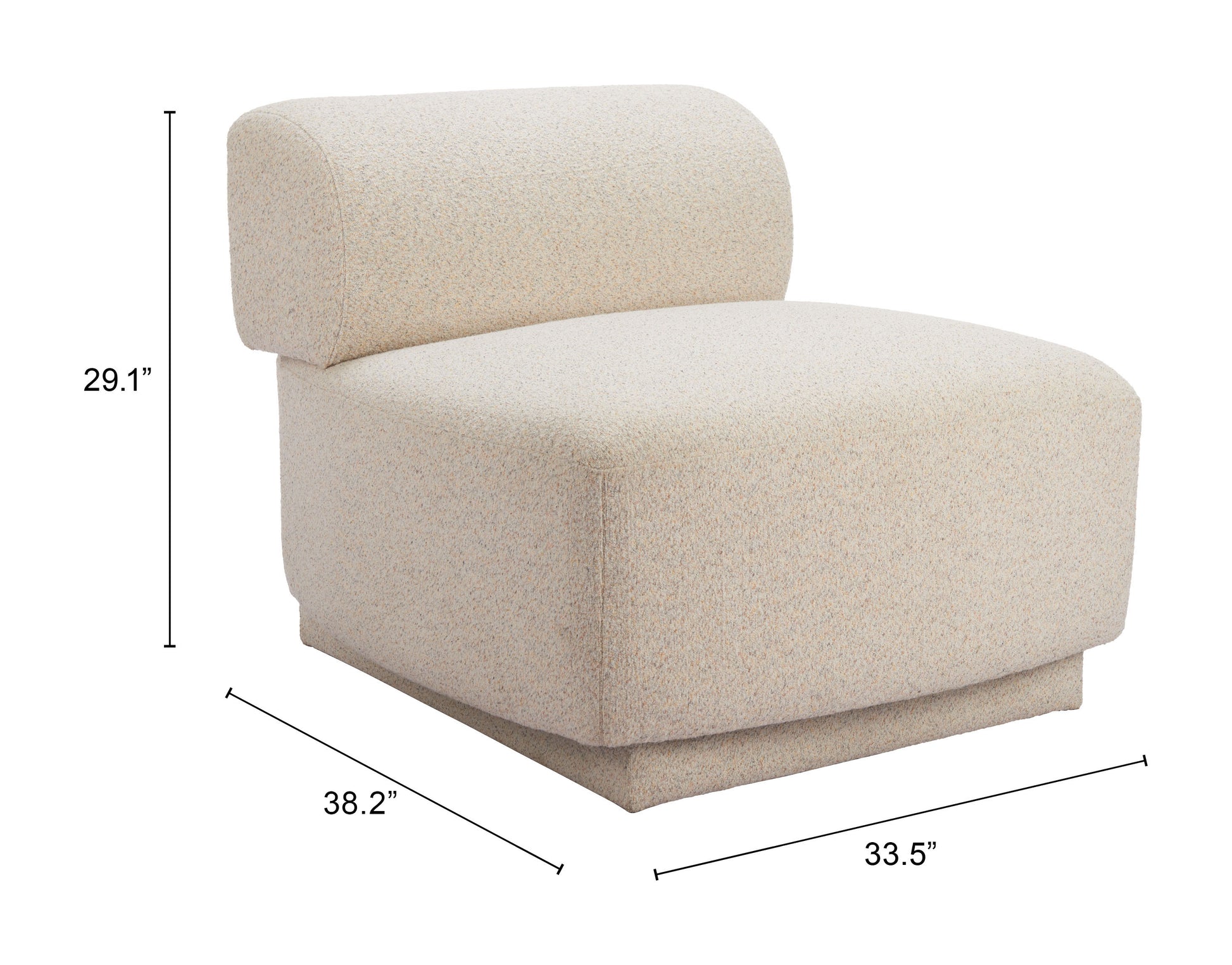 Anese Accent Chair Multigrain Beige - Elite Maison