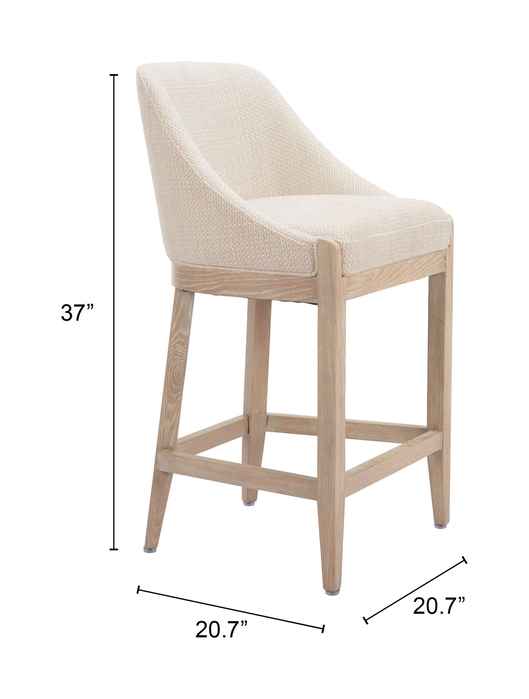 Calmo Counter Stool Beige - Elite Maison