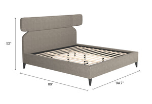 Dusa King Bed Olive Brown - Elite Maison
