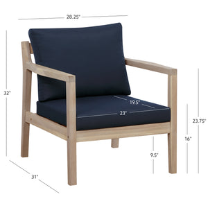Svana Blue Natural Side Chair 2Pc
