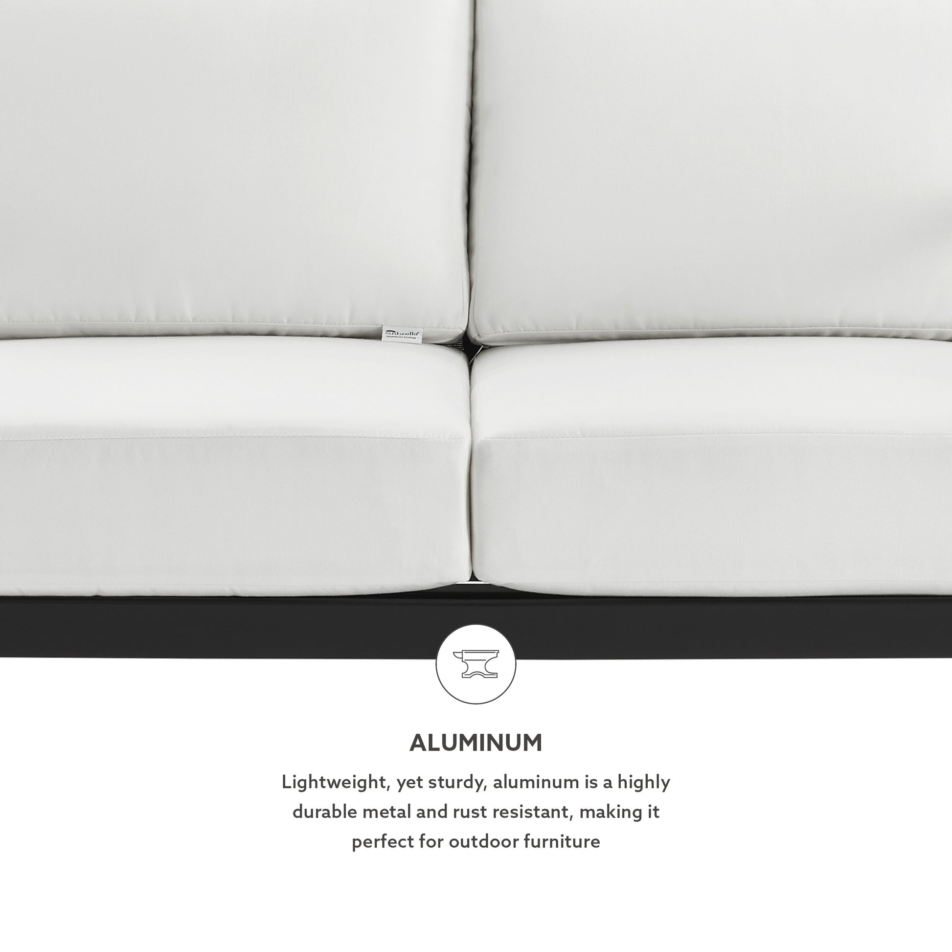 Alora Aluminum Natural Loveseat