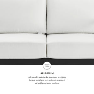 Alora Aluminum Natural Loveseat
