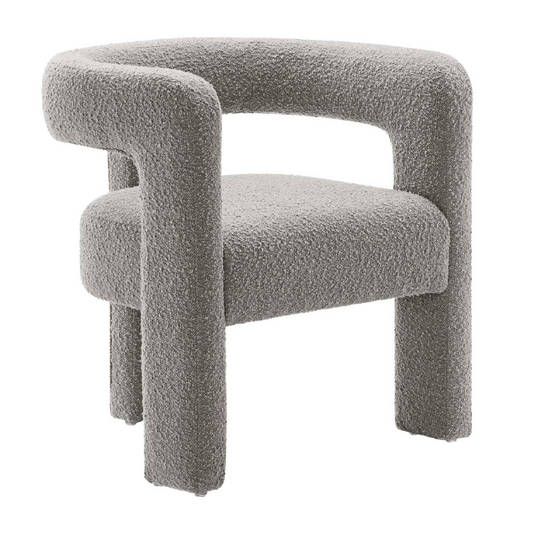 Kayla Boucle Upholstered Armchair - Elite Maison