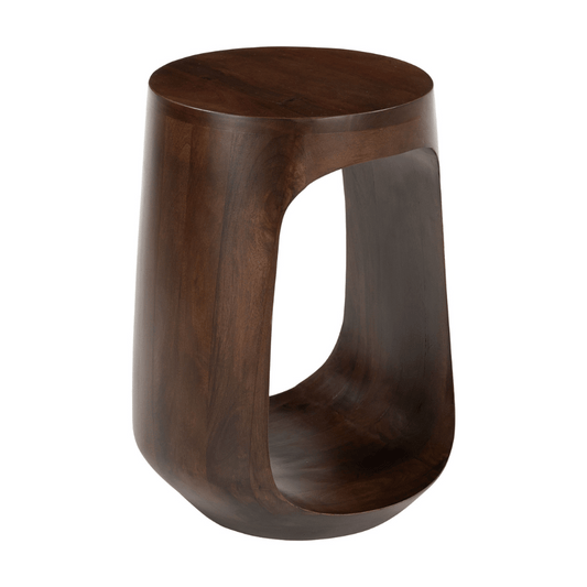 Zuo Okno side table in walnut finish with sleek design and modern style, perfect for accenting any living space.