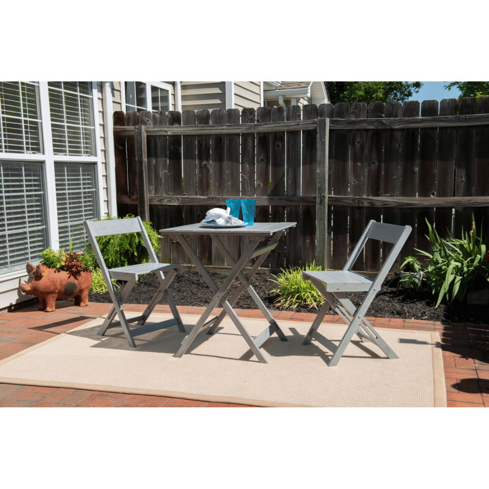 Nantucket Grey 3Pc Bistro Set