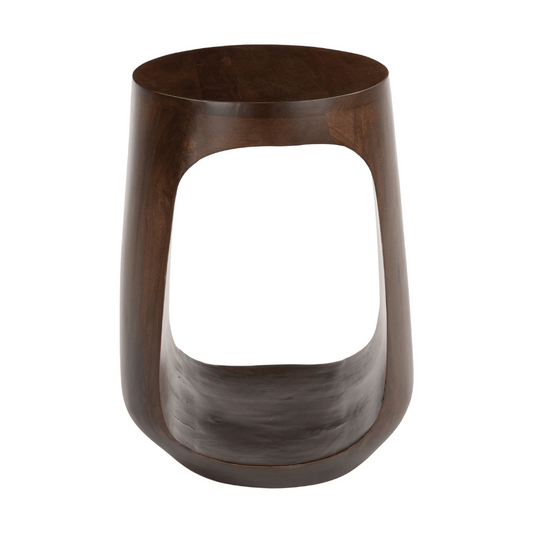 Walnut Okno side table by Zuo, featuring a sleek design and elegant finish, perfect for accentuating modern interiors.