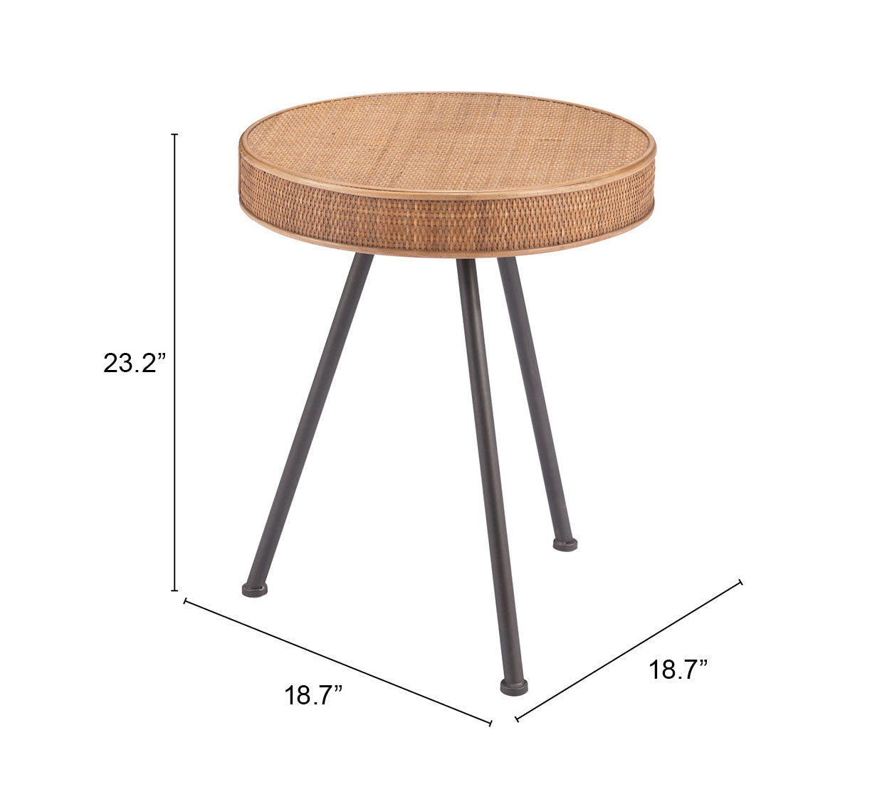 Stuart Side Table Natural - Elite Maison
