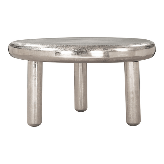 Silver Arian coffee table by Zuo with a sleek design and modern finish, showcasing a stylish centerpiece for any living room.