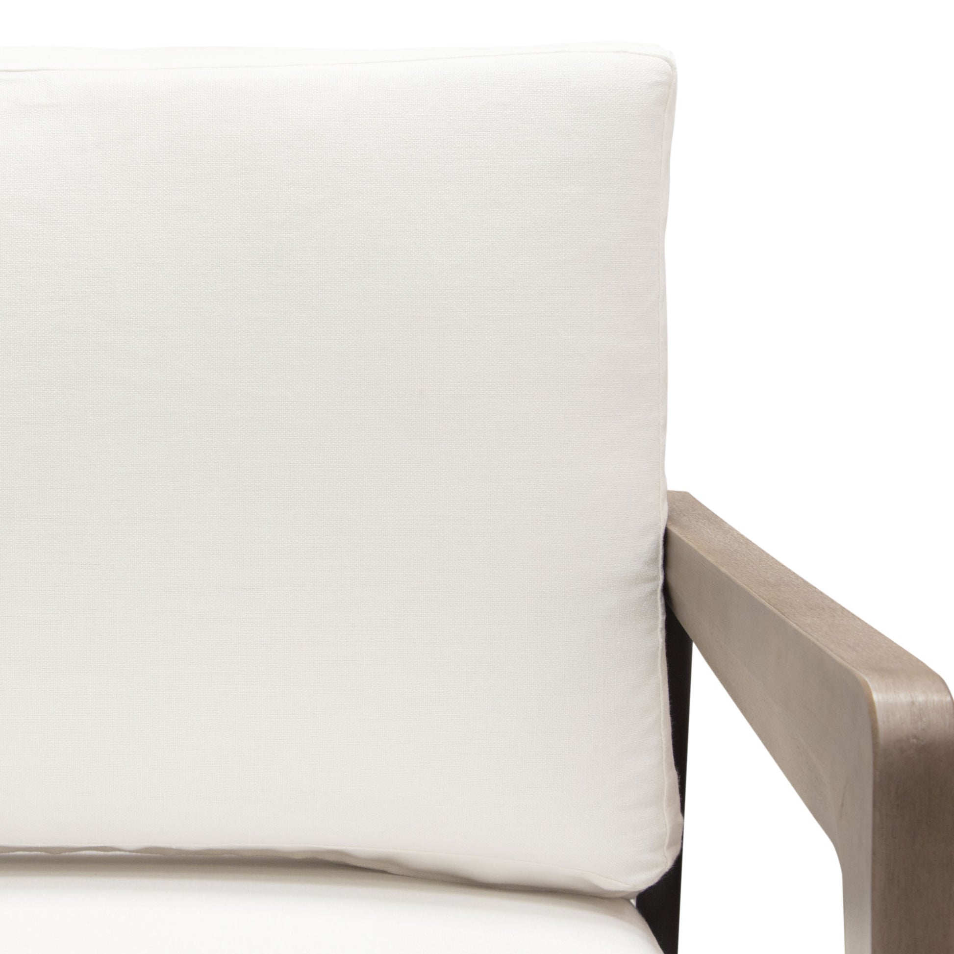 Sara Accent Chair in White Fabric - Elite Maison