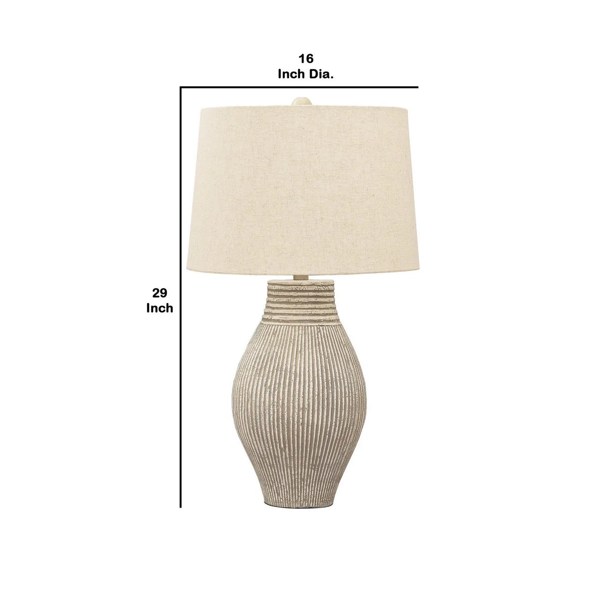 Papyrus Ribbed Table Lamp