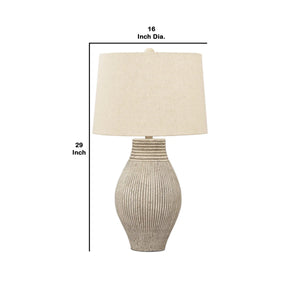 Papyrus Ribbed Table Lamp