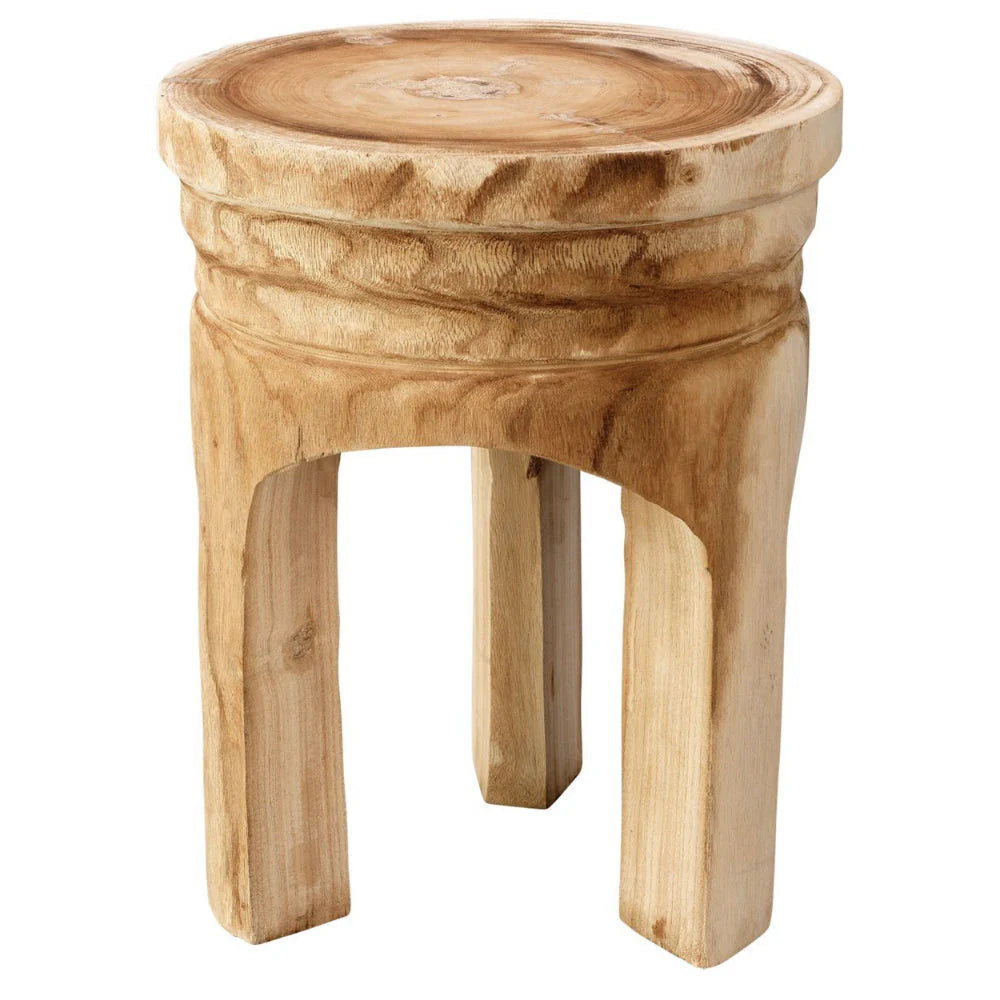 Paulownia Wood Stool Table - Elite Maison