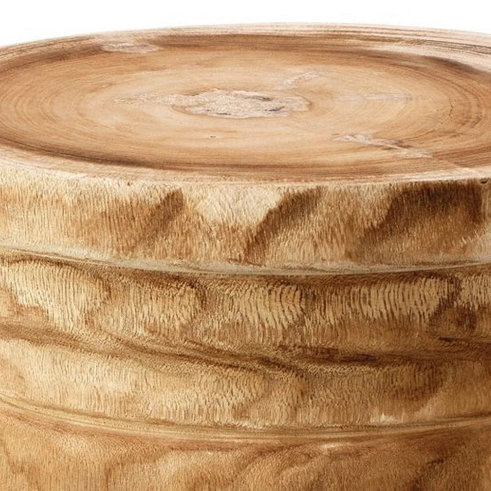 Paulownia Wood Stool Table - Elite Maison