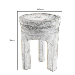 Paulownia Wood Stool Table - Elite Maison