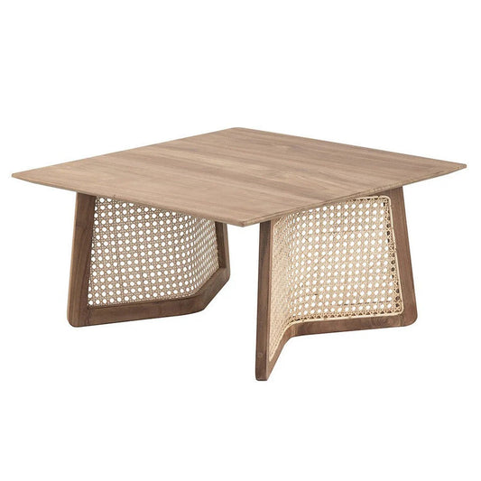 Beckett Coffee Table by Benzara featuring a modern wooden design with a smooth surface and sturdy legs.